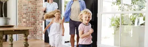 family in the house