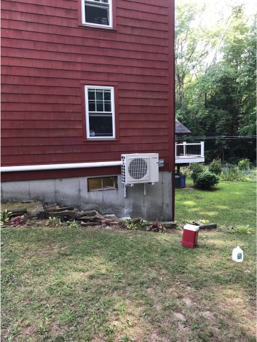 Ductless unit outside of house
