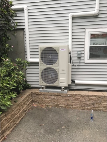 Ductless unit installed outside of house