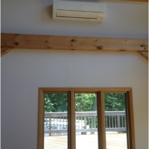 Ductless unit installed inside of house