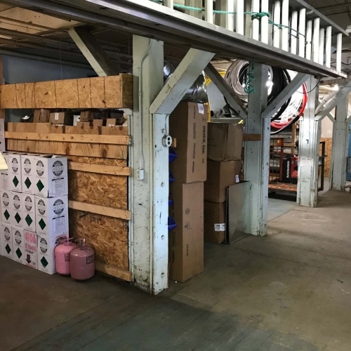 Warehouse full of HVAC supplies