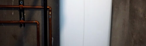 A Tankless water heater in a basement in Nashua